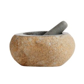 MUUBS - VALLEY MORTER I RIVERSTONE 18X11 CM | NATUR