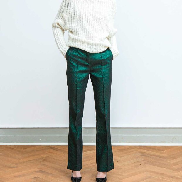 BIRGITTE HERSKIND - EMMA PANTS | GREEN GLITTER