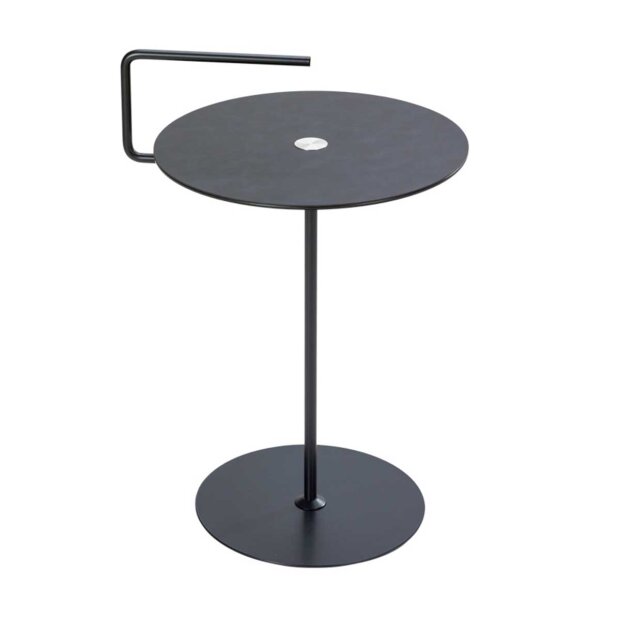 LINDDNA - PICK-UP TABLE H50/62XØ38 CM | BULL BLACK/BROWN