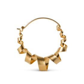 JANE KØNIG - CURLY HOOPS ØRERINGE LARGE 1 PC | FORGYLDT