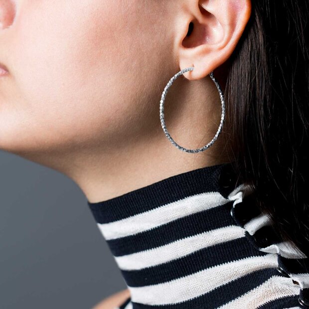 Billede af Bead Creol Ørering 1 Pc | Sølv Fra Jane Kønig
