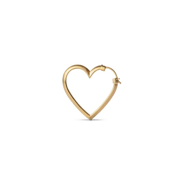 JANE KØNIG - HEART OF LOVE ØRERING 1PC | FORGYLDT