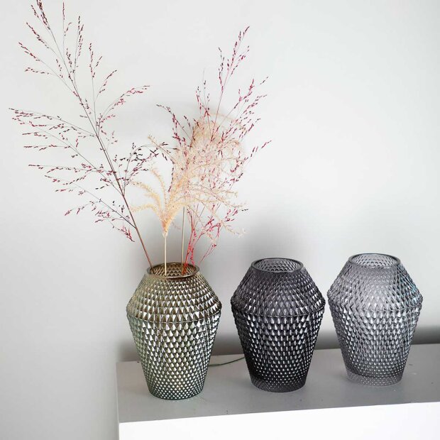 SPECKTRUM - FLOW VASE MEDIUM 19 CM | LYS GRÅ