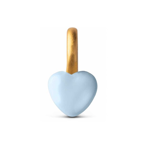 ENAMEL COPENHAGEN - ENAMEL HEART CHARM | ICY BLUE