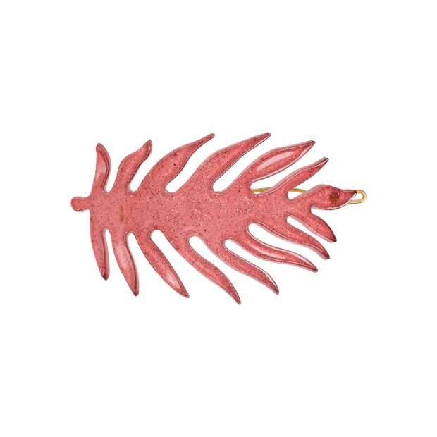 Pico Smykker - LEAF HAIR PIN | OLD ROSE GLITTER