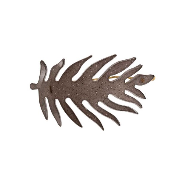 Pico Smykker - LEAF HAIR PIN | GREY GLITTER