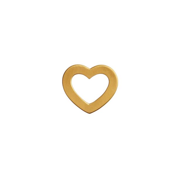 STINE A - OPEN LOVE HEART PENDANT | GULD