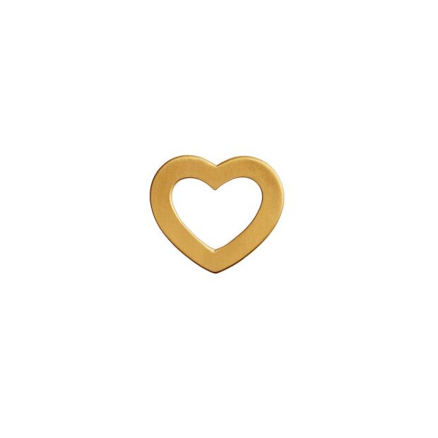 STINE A - OPEN LOVE HEART PENDANT | GULD