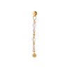 STINE A - PETIT STONES AND CLOVER BEHIND EAR EARRING - WHITE AND SOFT NUDE PEARLS 1 PC | FORGYLDT