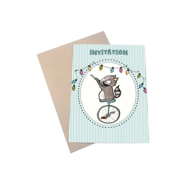 MOUSE & PEN - A6 INVITATIONSKORT - 6 STK | PARTY