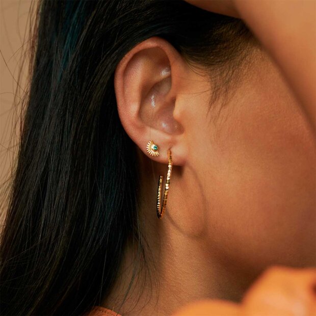 ENAMEL COPENHAGEN - DIAMOND CUT HOOPS LARGE | FORGYLDT