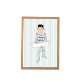 MOUSE & PEN - A4 PLAKAT 21X30 CM | LITTLE HARLEKIN BOY