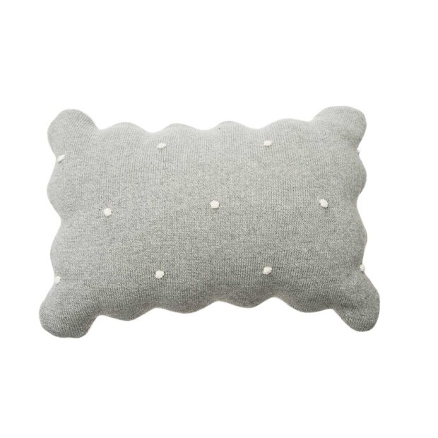 Billede af Biscuit Strikket Pude 35x25 Cm | Grå Fra Lorena Canals