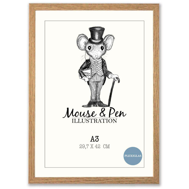 Billede af A3 Ramme M/glas | Eg Fra Mouse & Pen