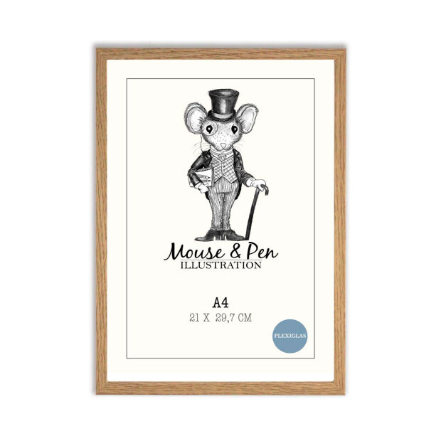 Billede af A4 Ramme M/glas | Eg Fra Mouse & Pen