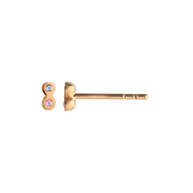 Billede af Two Candy Dots Ørering 1 Stk | Forgyldt Fra Stine A