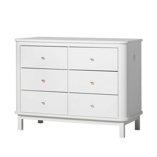 OLIVER FURNITURE - WOOD KOMMODE 6 SKUFFER | HVID