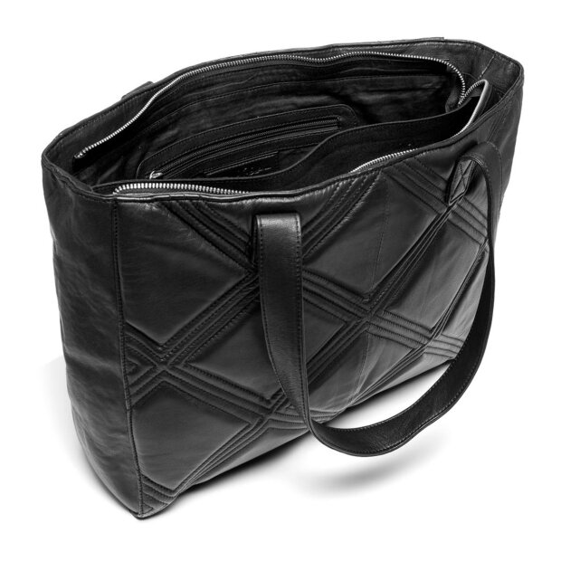 DEPECHE - STOR SHOPPERTASKE I QUILTET SKIND | SORT