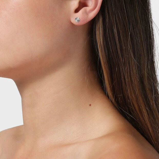 JANE KØNIG - REFLECTION STUD CLOVER 1PC | SØLV