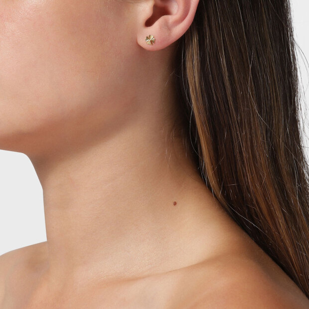 JANE KØNIG - REFLECTION STUD CLOVER 1PC | FORGYLDT