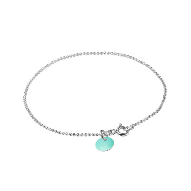 ENAMEL COPENHAGEN - BALL CHAIN ARMBÅND | SØLV M/COOL MINT