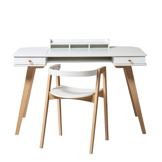 Wood Skrivebord Højde 72,6 Cm Og Armstol Fra Oliver Furniture