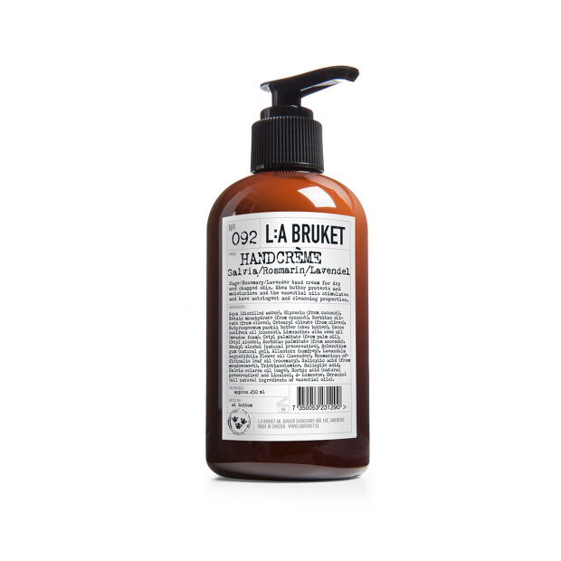 LA BRUKET - HAND CREAM 250 ML | SALVIE/ROSMARIN/LAVENDEL