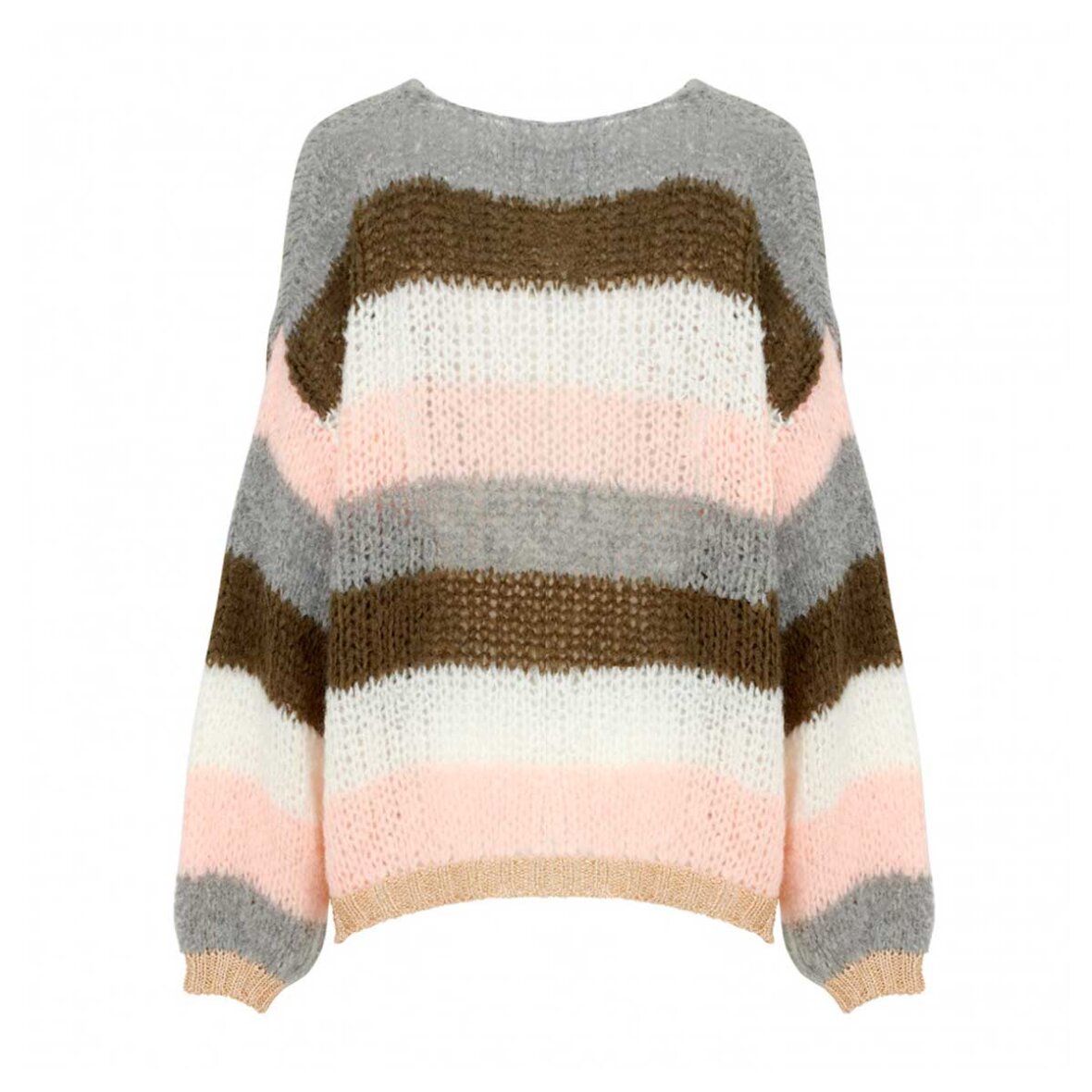 NOELLA KALA KNIT CARDIGAN OLIVE/ROSE Stokværk