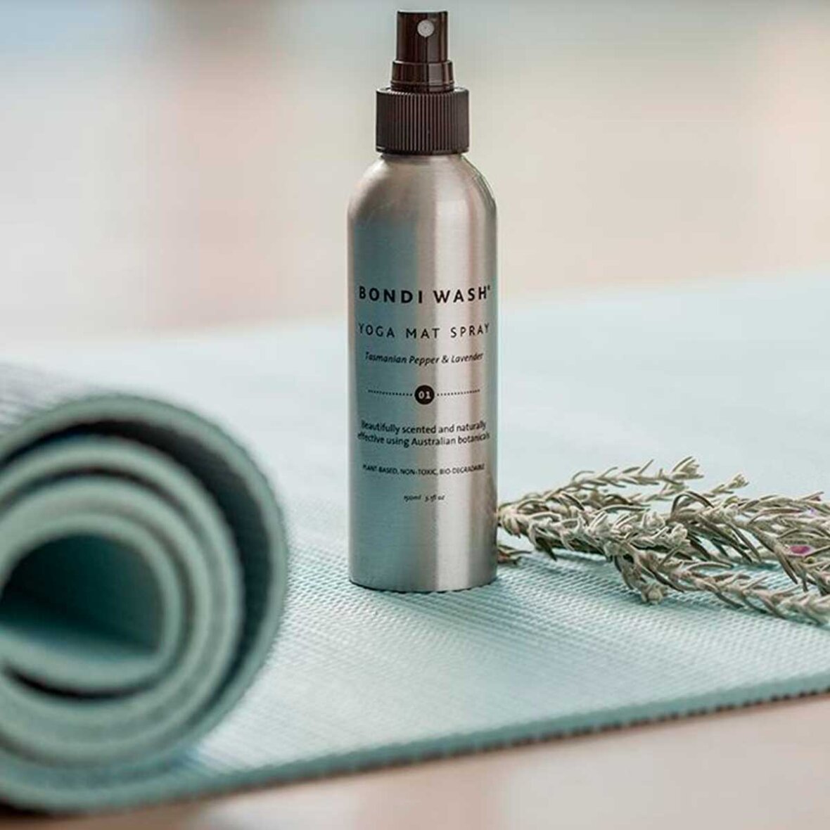 BONDI WASH YOGA MAT SPRAY TASMANIAN PEPPER/LAVENDER Stokværk