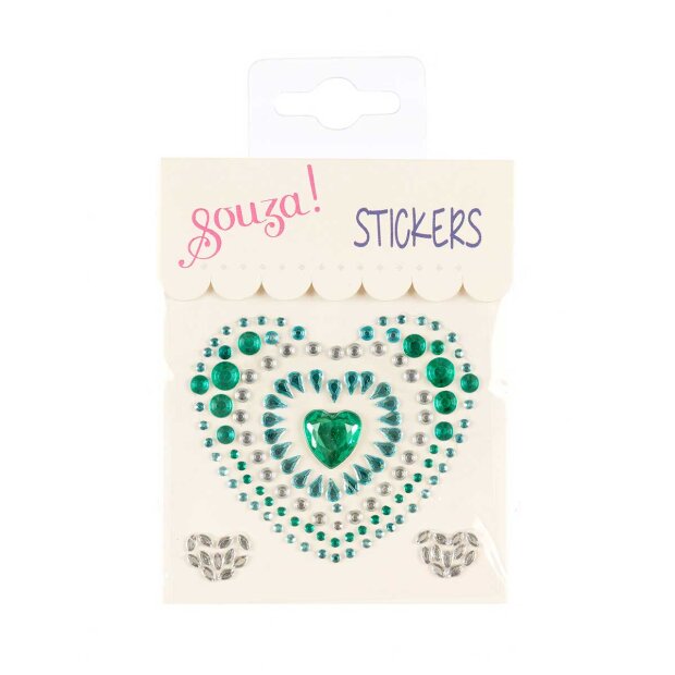 SOUZA - KLISTERMÆRKER HJERTE - GRØN