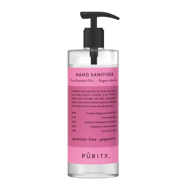 PURITX - HÅNDDESINFEKTION 250ML | GERANIUM/LIME/PEPPERMINT