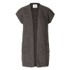 SECOND FEMALE - BLANCHE KNIT WAISTCOAT | BLACK OLIVE