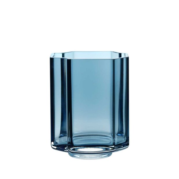 Billede af Funki Light Assymetric Vase H13cm | Blå Fra Louise Roe