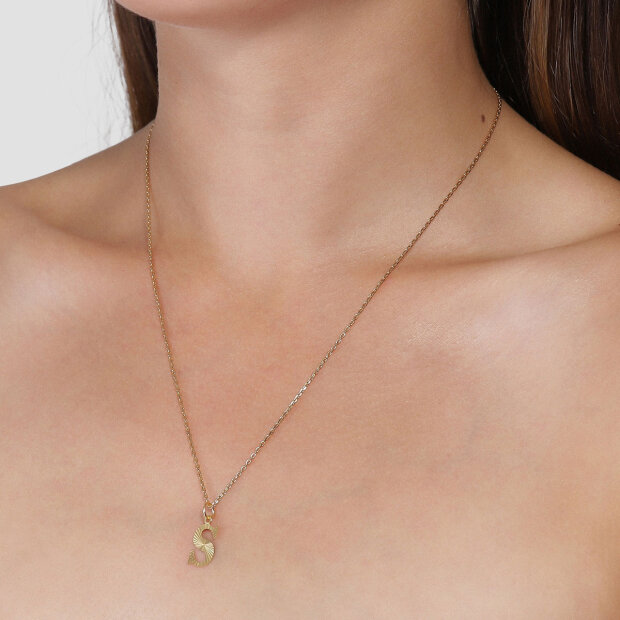 JANE KØNIG - REFLECTION LETTERS VEDHÆNG | FORGYLDT