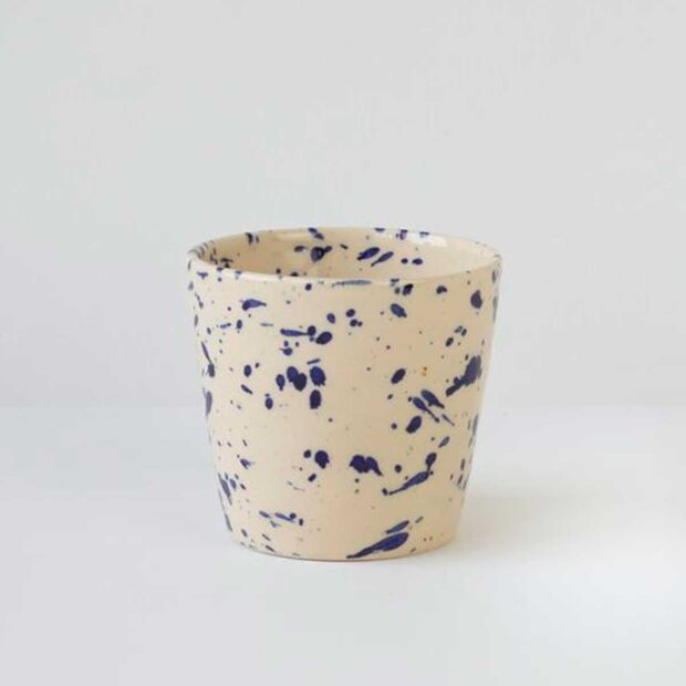 Billede af Original Cup H7cm | Blue Splash Fra Bornholms Keramikfabrik