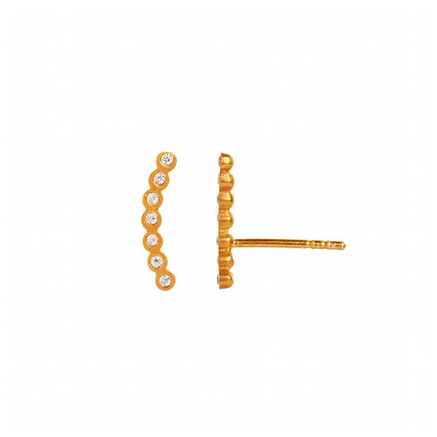 Billede af Seven Dots Earring 1 Stk. | Forgyldt Fra Stine A