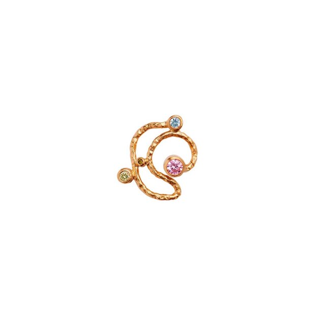 Billede af Twirly Candy Dots Earring 1 Pc | Forgyldt Fra Stine A