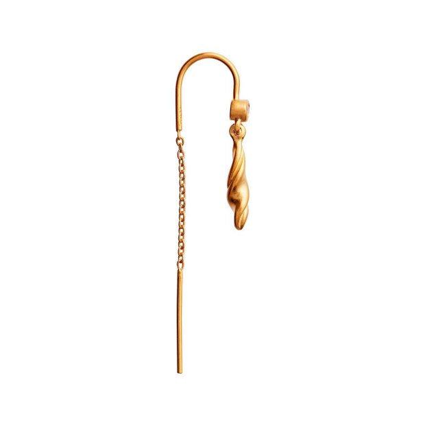STINE A - DANGLING PETIT VELVET EARRING WITH CHAIN 1 PC | FORGYLDT