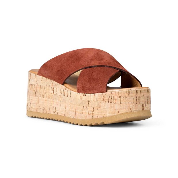 A PAIR - CORK WEDGE CROSS SANDAL | BRUCIATO