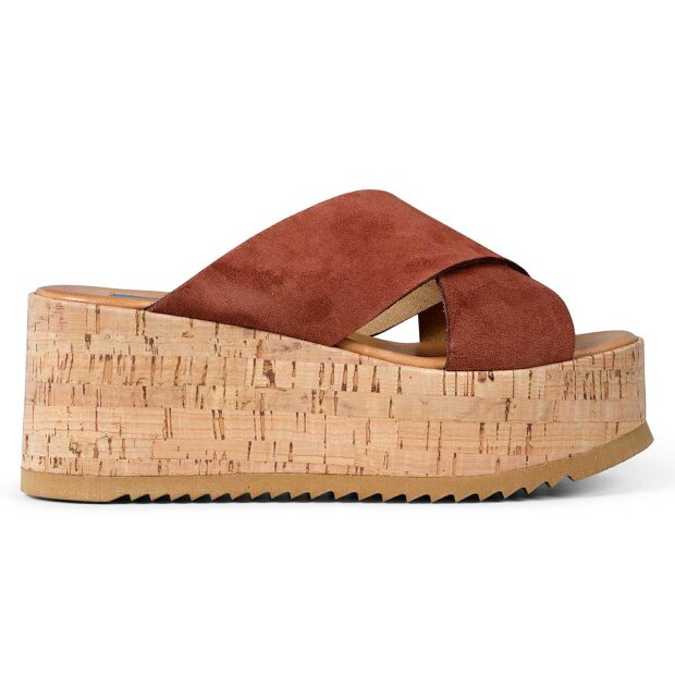 A PAIR - CORK WEDGE CROSS SANDAL | BRUCIATO