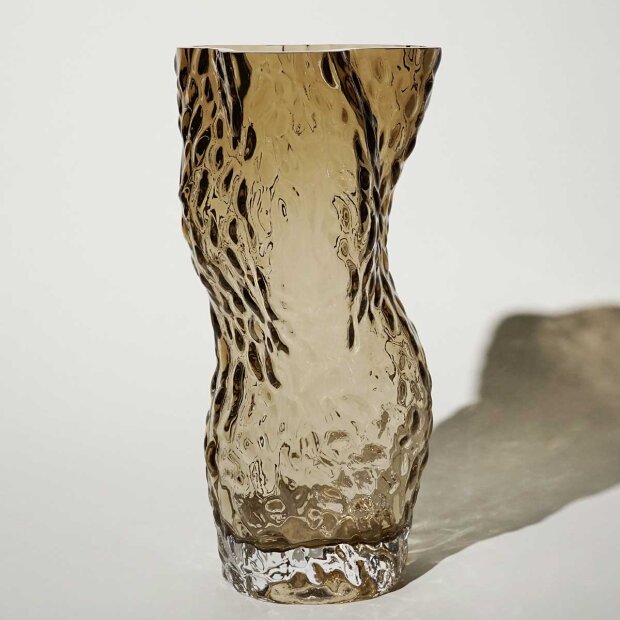 HEIN STUDIO - OSTREA ROCK GLASS VASE 30 CM | SMOKE
