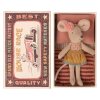 MAILEG - LITTLE SISTER MOUSE IN MATCHBOX - 10 CM