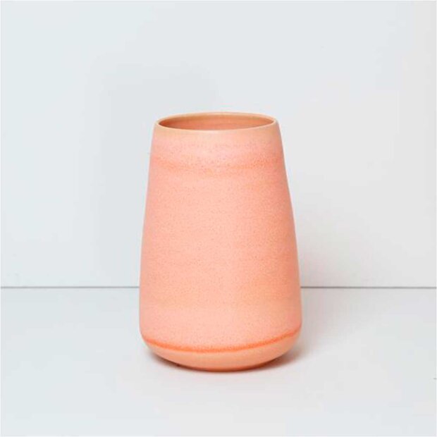 Small Vase H13 Cm/ø10 Cm | Coral Fra Bornholms Keramikfabrik