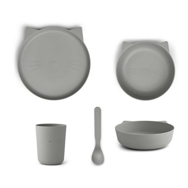 LIEWOOD - PAUL TABLEWARE SET | CAT DOVE BLUE