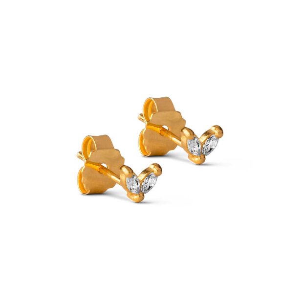 Billede af Lillie Stud Øreringe | Forgyldt Fra Enamel Copenhagen