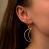 STINE A - BIG BELLA MOON WITH STONES EARRING | FORGYLDT STINE A - BIG BELLA MOON WITH STONES EARRING | FORGYLDT