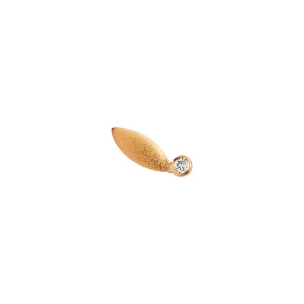 Billede af Big Dot Leaf Earring Light Peridot | Forgyldt Fra Stine A