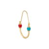 JANE KØNIG - SPLASH OVAL CREOLE WITH TURQUOISE AND CORAL | FORGYLDT