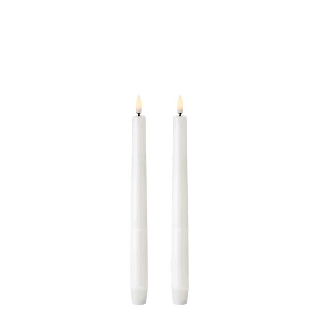 Led Taper Candle Twin Pack 2,3x25,5 Cm | Hvid Fra Uyuni