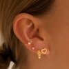 STINE A - PETIT OPEN LOVE HEART EARRING 1 PC | FORGYLDT